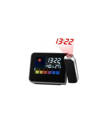 Projekcinis laikrodis su LCD ekranu ir oro sąlygų matavimu